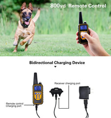 Electric Dog Training Collar - Waterproof Anti-Bark Device with Remote Control for All Dog Sizes