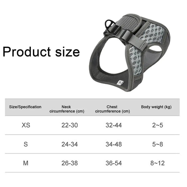 Pet Harness with Leash | Reflective Mesh Pet Vest for Cats & Kittens
