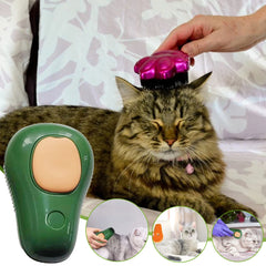 Electric Dog Steamer Brush 3-in-1 Grooming Tool for Pets