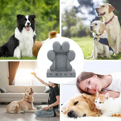 Dog & Cat Memorial Stone with Frame – Outdoor Pet Grave Marker