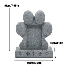 Dog & Cat Memorial Stone with Frame – Outdoor Pet Grave Marker
