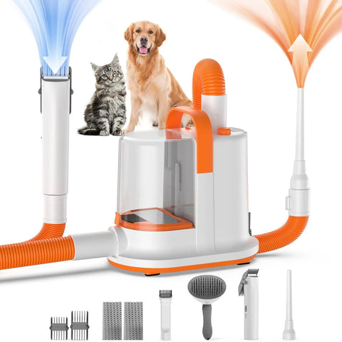 Grooming Kit with 13Kpa Pet Hair Vacuum  Dog Dryer