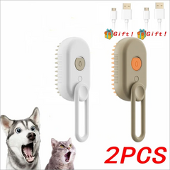 Cat Dog Pet Spray Massage Brush - One Button Steam Spray Hair Removal Comb