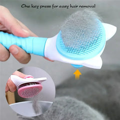 Pet Comb Self-Cleaning Grooming Brush for Dogs & Cats