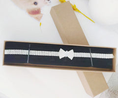 Zircon Bow Tie Chihuahua Dog Collar