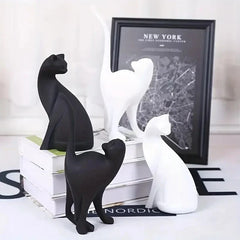 Resin Couples Cat Statues – Creative Wedding Gift & Home Decor Sculpture