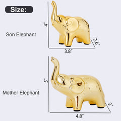 Elephant Statue Ceramic Animal Sculpture – Lucky Wealth Home Decor