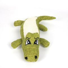 Interactive Cartoon Alligator Shape Dog Chew Toy – Plush Sound Toy for Teeth Grinding & Training
