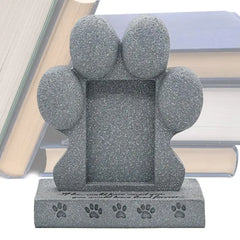 Dog & Cat Memorial Stone with Frame – Outdoor Pet Grave Marker