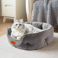 Pet Bed for Small & Large Pets, Soft & Washable, Non-Slip, Water-Resistant, Grey - 50 cm