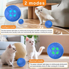 Smart Cat Rolling Ball Toy - Rechargeable, Automatic, Bite-Resistant, USB Charging