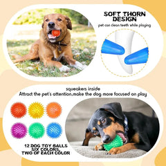 Syhood 60 Pcs Squeaky Dog Toys Bulk - Plush & Rope Chew Toys for Small Puppies