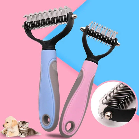 Pets Fur Knot Cutter & Shedding Comb for Dog & Cat Grooming