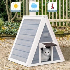 Outdoor Weatherproof House with Escape Door for Small Animals, Rabbit Shelter