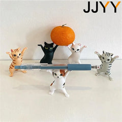 JJYY Cat Statue Pencil Holder - Desktop & Bookshelf Decoration