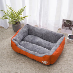 Color Square Winter Soft Warm Dog Bed - Waterproof Pet Mat for Small, Medium & Large Dogs