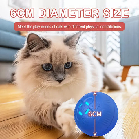 Smart Cat Rolling Ball Toy - Rechargeable, Automatic, Bite-Resistant, USB Charging