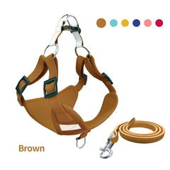 Reflective Pet Dog Harness with Leash - Soft, Breathable & Durable Vest for Small to Medium Dogs