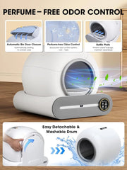 Tonepie 65L Automatic Smart Cat Litter Box – Self-Cleaning & Fully Enclosed