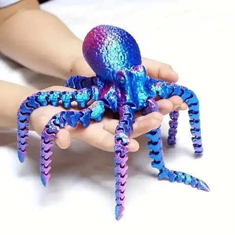3D Printed Octopus Figurine – Flexible Desk & Home Decor