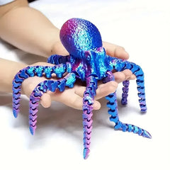 3D Printed Octopus Figurine – Flexible Desk & Home Decor