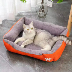 Color Square Winter Soft Warm Dog Bed - Waterproof Pet Mat for Small, Medium & Large Dogs