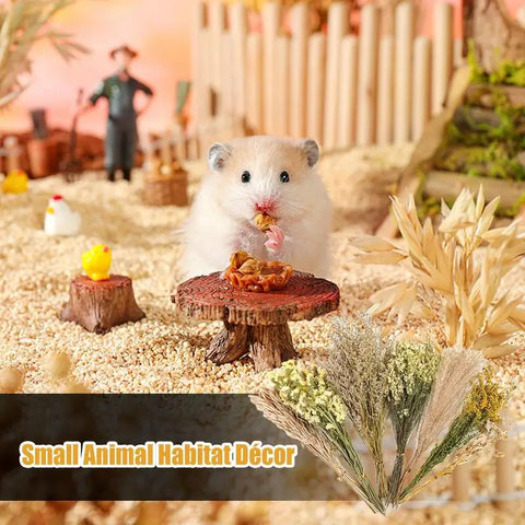 Nature Flower Herb Hamster Bedding & Habitat Decor for Small Pets