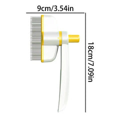 Pet Cat Hair Brush & Dog Comb – Stainless Steel Grooming Tool for Long Hair