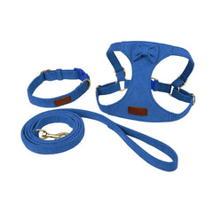 Soft Breathable Dog Collar Harness Leash Set for Small Pets