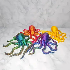 3D Printed Octopus Figurine – Flexible Desk & Home Decor