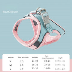 Cat Harness Leash Set with Reflective Strip for Kittens & Small Dogs