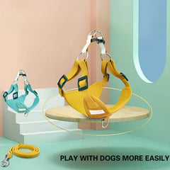 Reflective Pet Dog Harness with Leash - Soft, Breathable & Durable Vest for Small to Medium Dogs