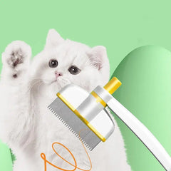 Pet Cat Hair Brush & Dog Comb – Stainless Steel Grooming Tool for Long Hair