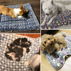 Flannel Pet Sleeping Mat Dog Bed & Cat Litter Blanket - Cozy Cushion for Small & Large Dogs