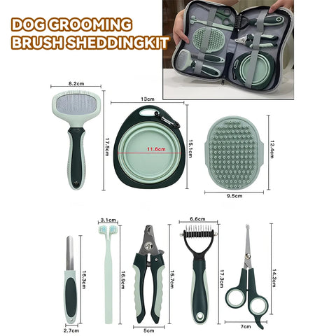 8-in-1 Professional Dog Grooming Set – Nail Clippers, Trimmers & Comb