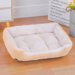Color Square Winter Soft Warm Dog Bed - Waterproof Pet Mat for Small, Medium & Large Dogs