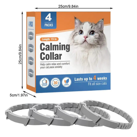 Pet Calming Collar for Cats & Dogs – Adjustable Anxiety Reducing Pheromone Collar