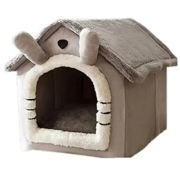 All Seasons Warm Washable Pet Bed for Cats & Dogs, Removable Cushion, Indoor Kennel
