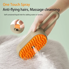 Cat Dog Pet Spray Massage Brush - One Button Steam Spray Hair Removal Comb