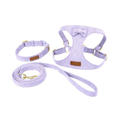 Soft Breathable Dog Collar Harness Leash Set for Small Pets
