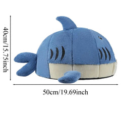 Cute Shark Cat Nest Warm Comfortable Cartoon Shark Pet Cave Bed for Winter