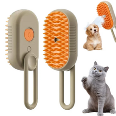 Cat Dog Pet Spray Massage Brush - One Button Steam Spray Hair Removal Comb