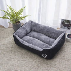 Color Square Winter Soft Warm Dog Bed - Waterproof Pet Mat for Small, Medium & Large Dogs