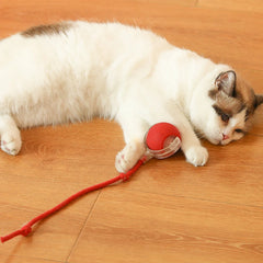 Electric Toy Cat Interactive Ball - Automatic Rolling Rechargeable Anti-Depression Pet Toy