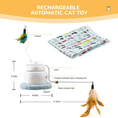4-in-1 Rechargeable Automatic Cat Toy – Interactive Hide & Seek Exercise