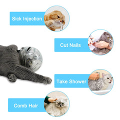 Anti-Bite Cat Hood with Paw Cover & Boots – Breathable, Reusable, Portable Clear Helmet