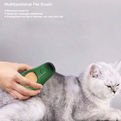 Electric Dog Steamer Brush 3-in-1 Grooming Tool for Pets