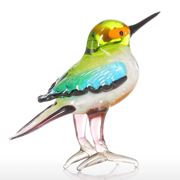 Tooarts Glass Animal Figurine Miniatures - Handblown Tiny Birds Home Decor