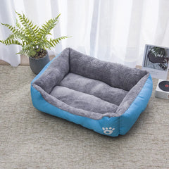 Color Square Winter Soft Warm Dog Bed - Waterproof Pet Mat for Small, Medium & Large Dogs