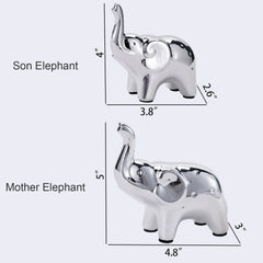 Elephant Statue Ceramic Animal Sculpture – Lucky Wealth Home Decor